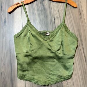Willow and Root Olive Lace Tank